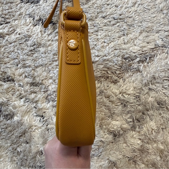 Lacoste Mustard Yellow Crossbody Bag with Crocodile Logo - Picture 7 of 10